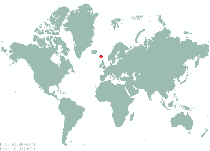 Tvoroyri in world map